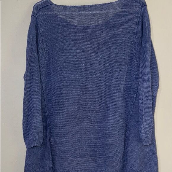 Poetry Blue Crew Neck Sweater with Relaxed Fit - Picture 14 of 14